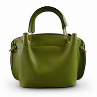 Lucy Green Vegan Pebbled Leather Soft Handle Bag  - Belt N Bags