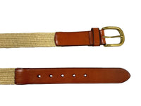 FAIRLIGHT- Addison Road Cotton Weave Elastic Leather Belt freeshipping - BeltNBags