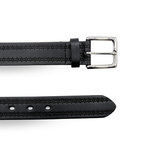 Luther black leather belts