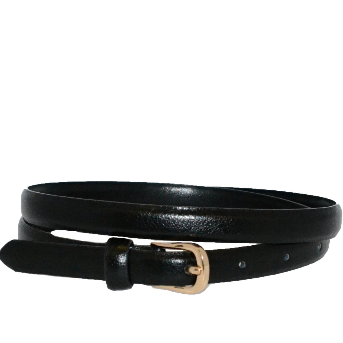 PIPER - Womens Black Genuine Leather Skinny Belt Belts Addison Road